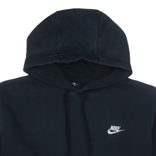 Nike Men's Black Pullover Hoodie L Logo Fleece Sweatshirt