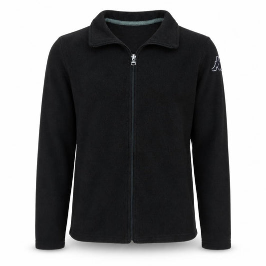 Front view of Kappa Men's Black Fleece Full Zip Jacket, size M