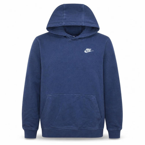 Nike Boys Blue Pullover Hoodie Sweatshirt L 147–158cm Fleece Logo