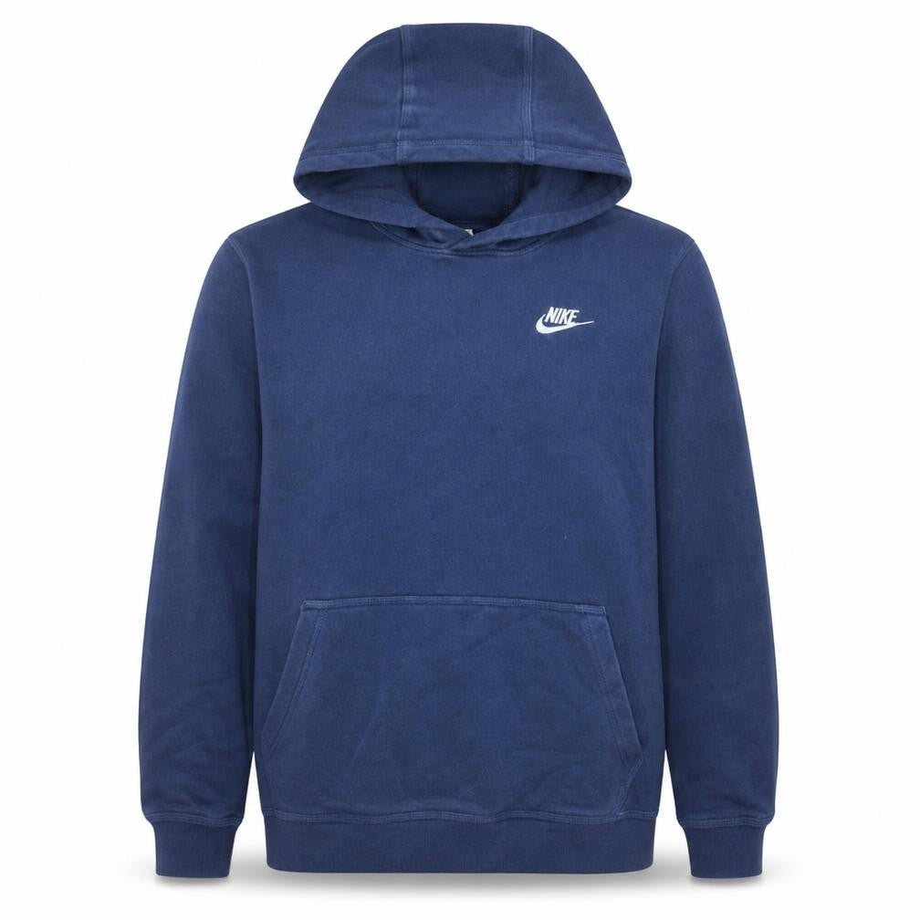 Nike Boys Blue Pullover Hoodie Sweatshirt L 147–158cm Fleece Logo