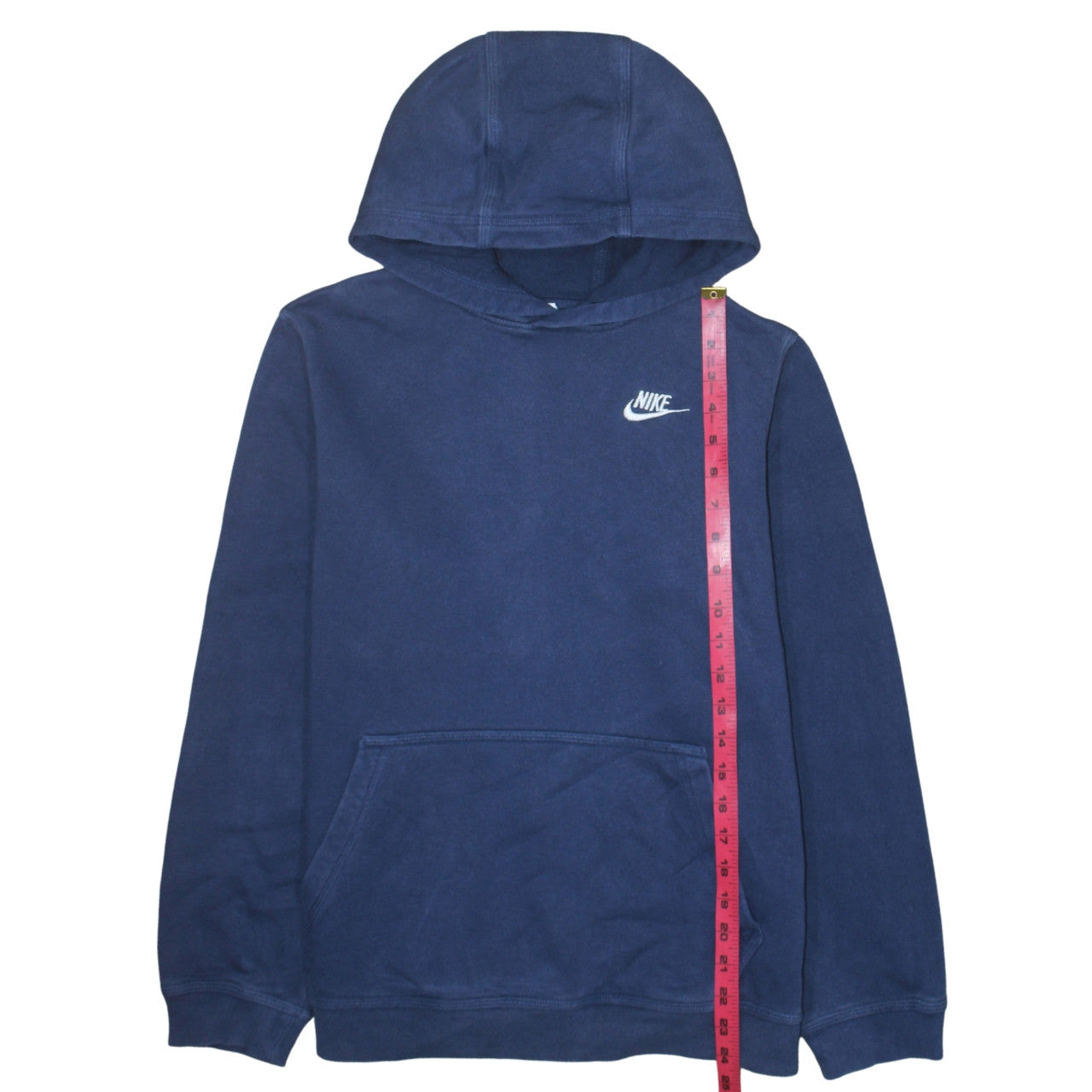 Nike Boys Blue Pullover Hoodie Sweatshirt L 147–158cm Fleece Logo