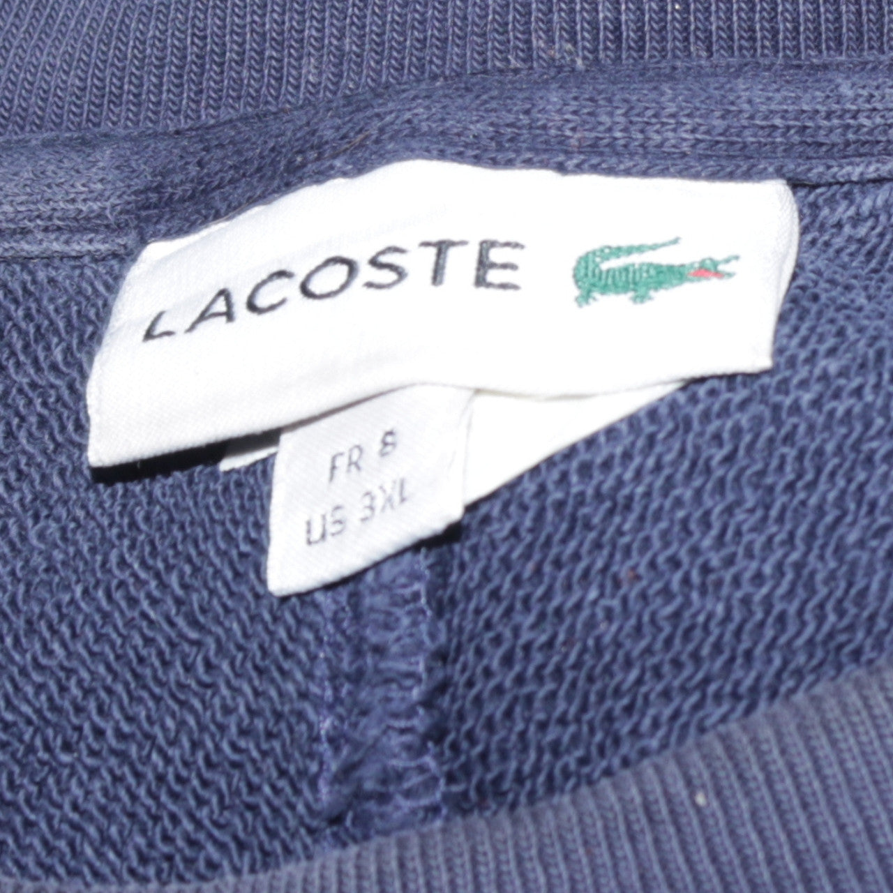 Lacoste Men's Blue 3XL Crew Neck Pullover Cotton Sweatshirt