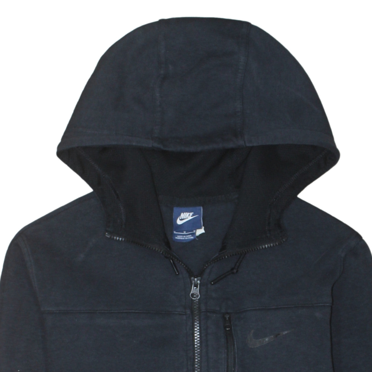 Nike Men's Black Full Zip Hoodie Fleece Medium Sports Jacket