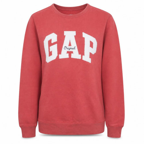 Gap Womens Pink Logo Crew Neck Pullover Sweatshirt M