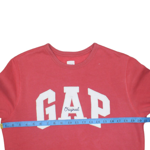 GAP Womens Pink Logo Crew Neck Pullover Sweatshirt M