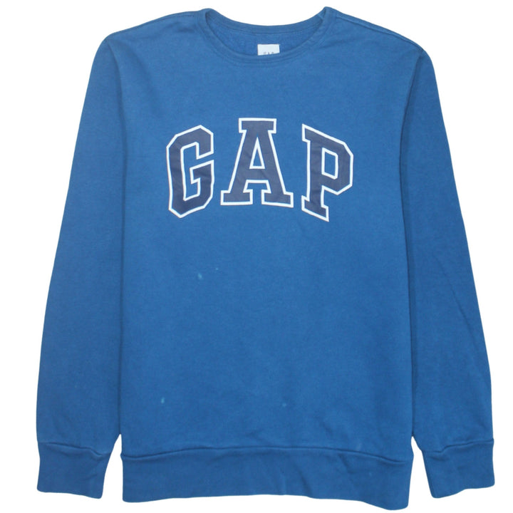 GAP Men's Blue Logo Pullover Sweatshirt Size M Long Sleeve