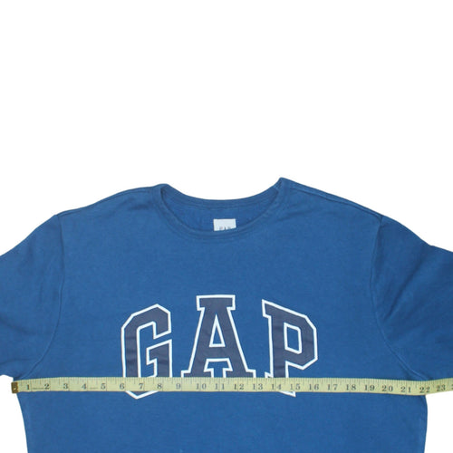 GAP Men's Blue Logo Pullover Sweatshirt Size M Long Sleeve