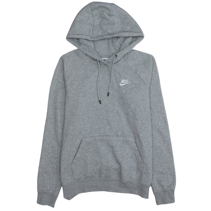 Nike Women Grey Small Pullover Hoodie Sweatshirt Cotton Blend