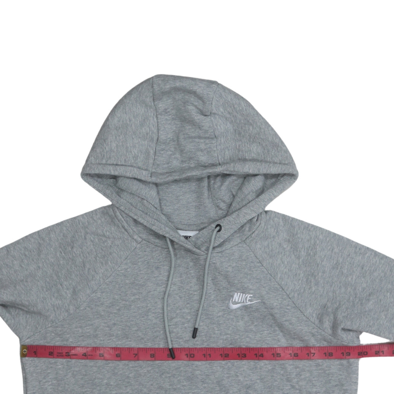 Nike Women Grey Small Pullover Hoodie Sweatshirt Cotton Blend
