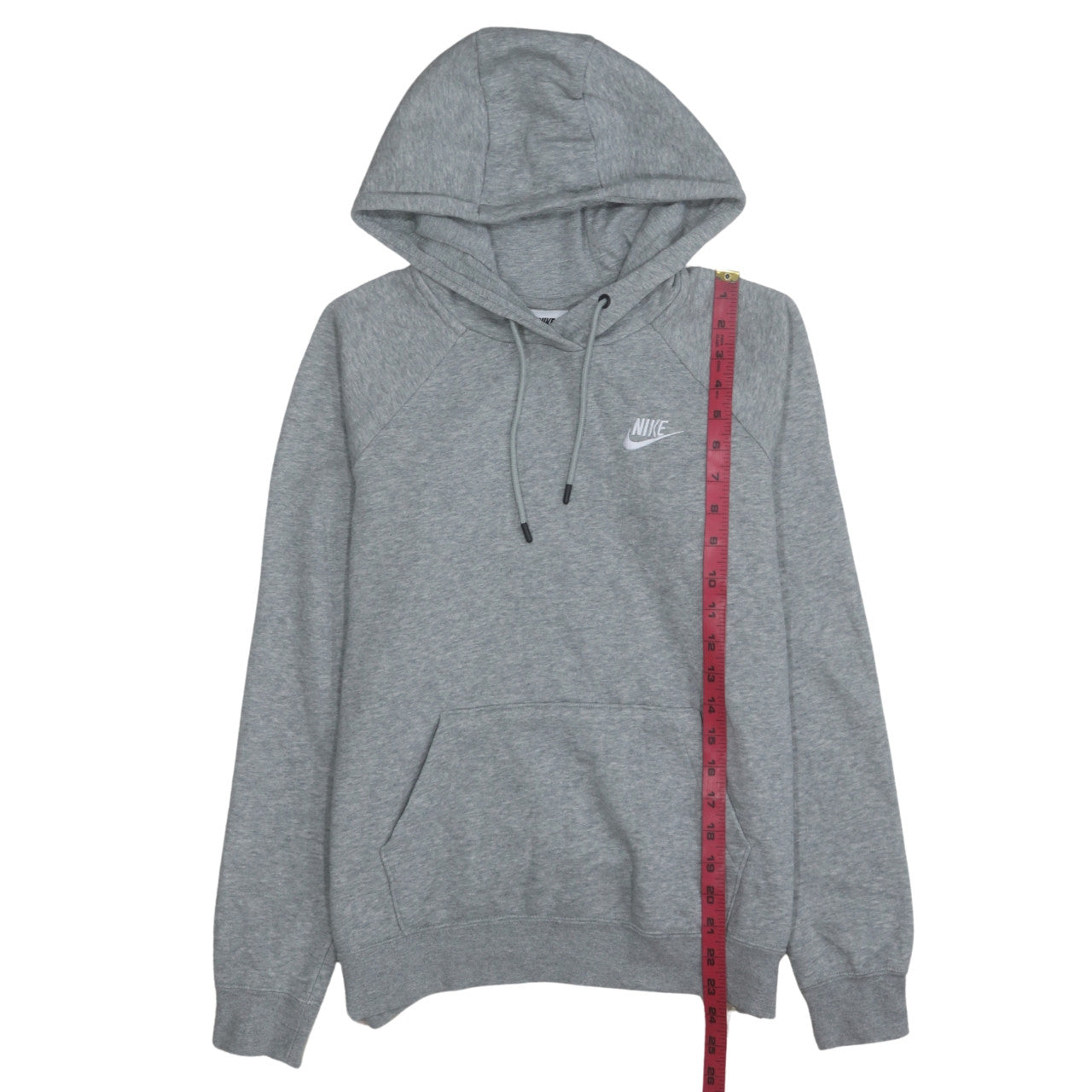Nike Women Grey Small Pullover Hoodie Sweatshirt Cotton Blend