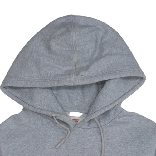 Levi's Women Grey Pullover Hoodie XS Logo Print Casual Sweatshirt