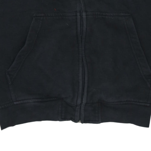Kappa Men's Black Full Zip Hoodie XL Logo Fleece Sweatshirt