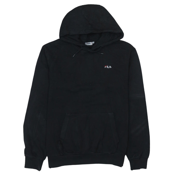 Fila Men's Black Pullover Hoodie Medium Logo Hooded Sweatshirt