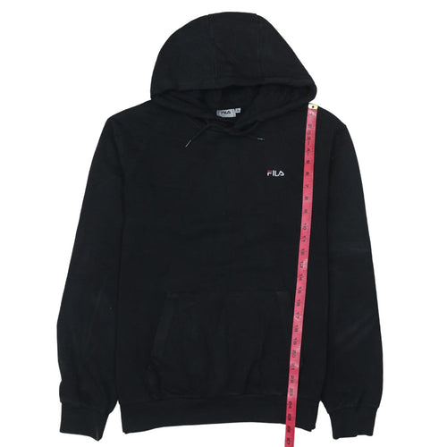 Fila Men's Black Pullover Hoodie Medium Logo Hooded Sweatshirt