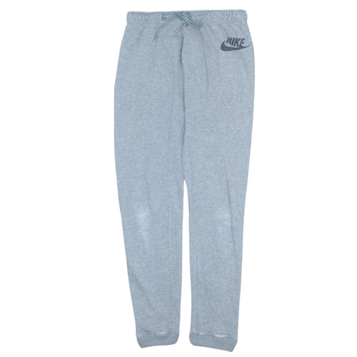 Nike Women's Grey M Tapered Sweatpants with Drawstring Logo