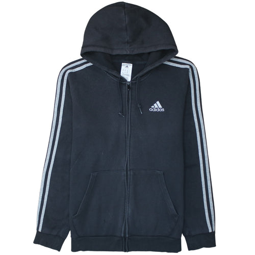 Adidas Men's Black Full Zip Hoodie Size M Sportswear Fleece