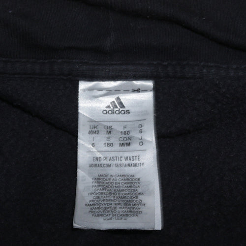Adidas Men's Black Full Zip Hoodie Size M Sportswear Fleece