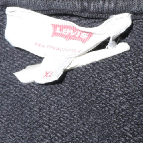 Levi's Womens Black XL Pullover Hoodie with Logo Detail