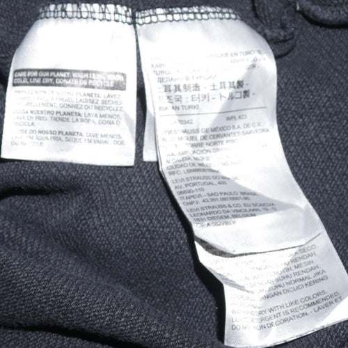 Levi's Womens Black XL Pullover Hoodie with Logo Detail
