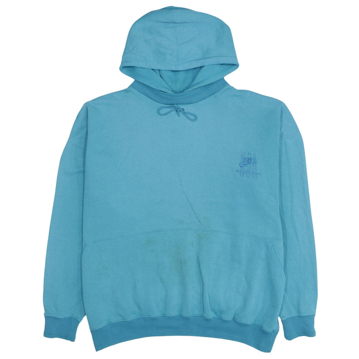 Nike Womens Blue Pullover Hoodie XXL Cotton USA Logo Sweatshirt