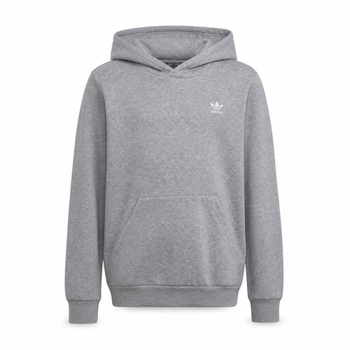 Adidas Boys Grey Pullover Hoodie 13-14 Years Regular Fit Fleece Sweatshirt