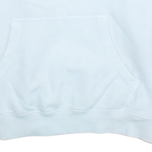Champion Men's White Pullover Hoodie Large Logo Tape Sportswear