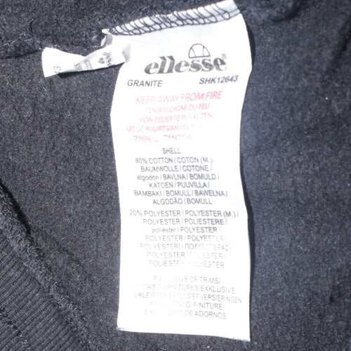 Ellesse Men's Black L Jogger Sweatpants Cotton Blend Casual
