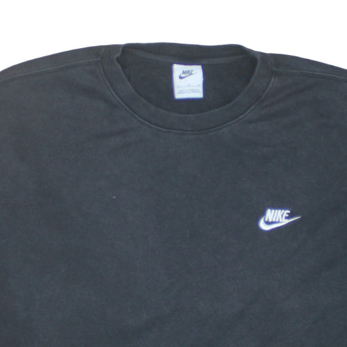 Nike Mens Black Crew Neck Pullover Sweatshirt L Regular Fit