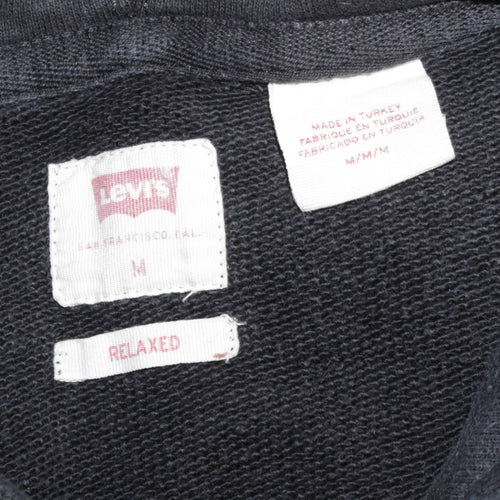 Levi's Men's Black Relaxed Pullover Hoodie M Classic Logo