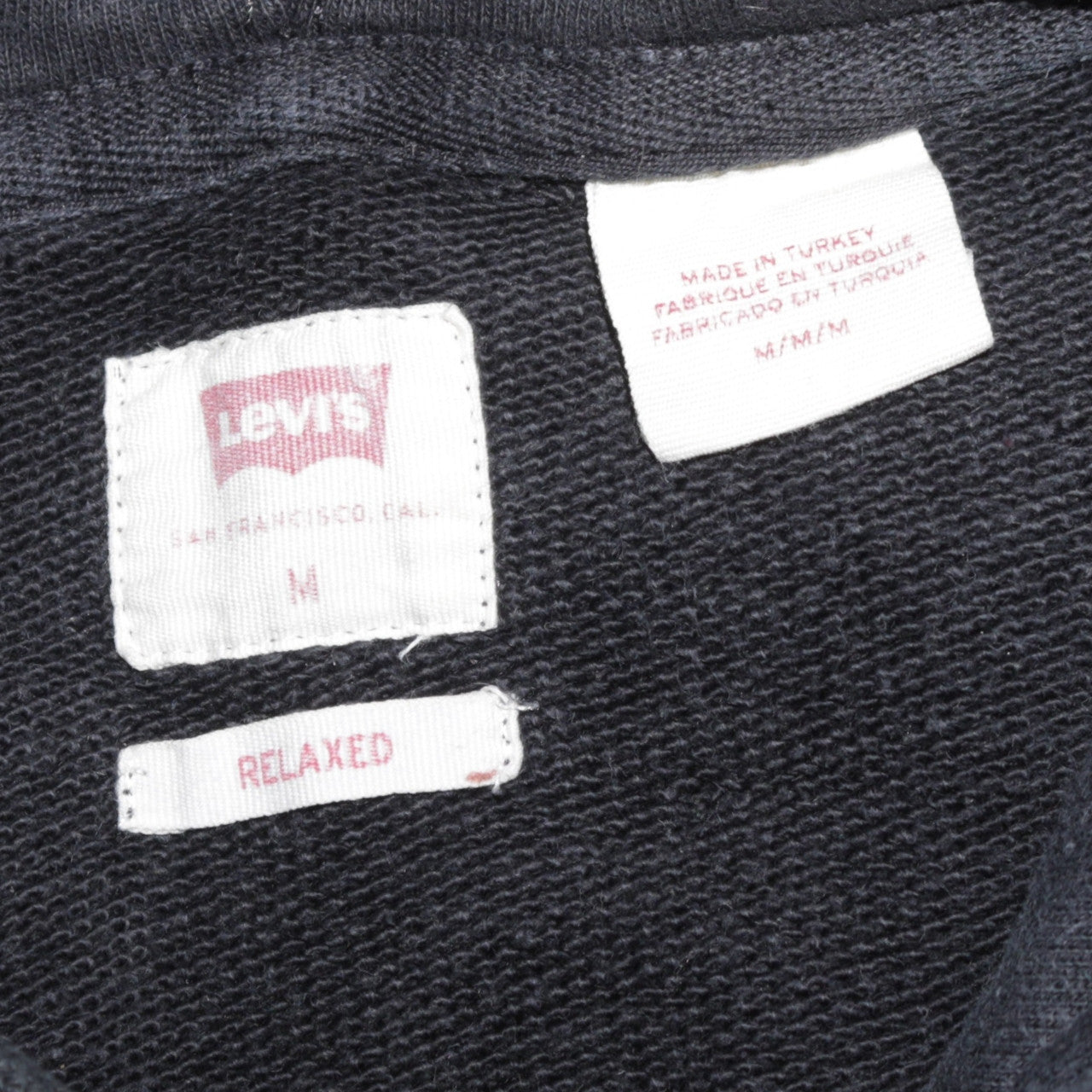 Levi's Men's Black Relaxed Pullover Hoodie M Classic Logo