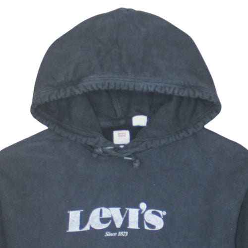Levi's Men's Black Relaxed Pullover Hoodie M Classic Logo
