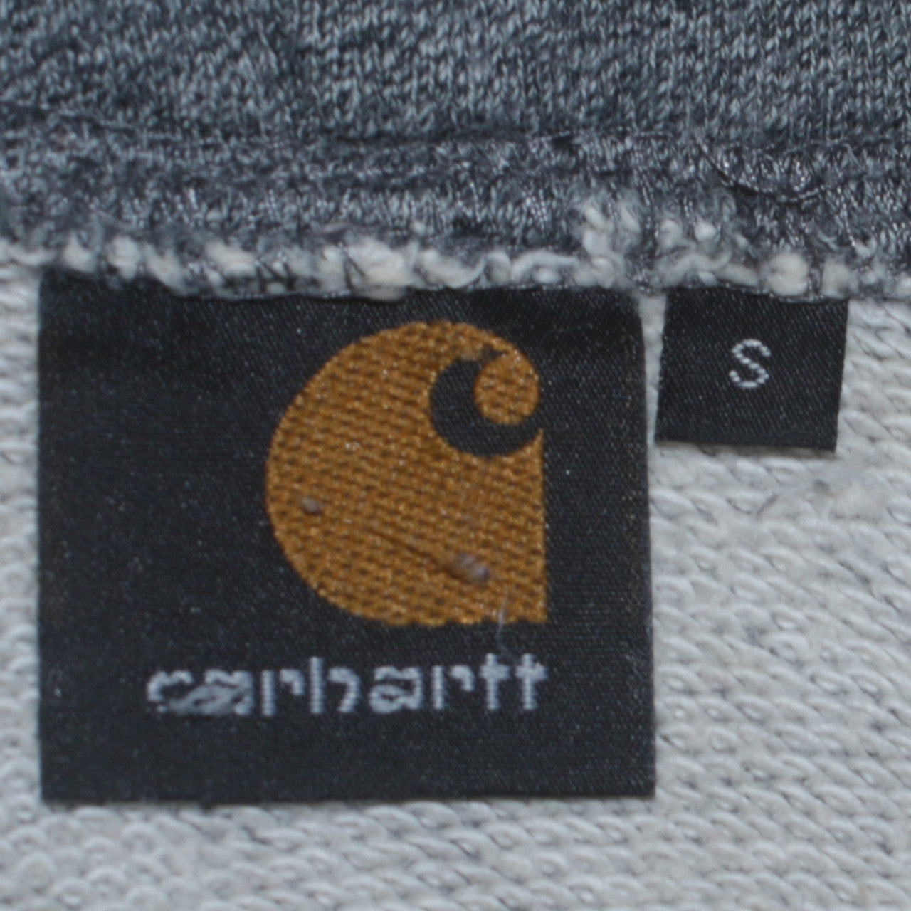 Carhartt Men's Grey Pullover Hoodie Size S Cotton Sweatshirt