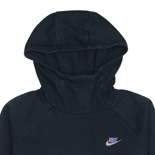 Nike Women's Black Medium Pullover Hoodie – Lightweight Cotton Blend