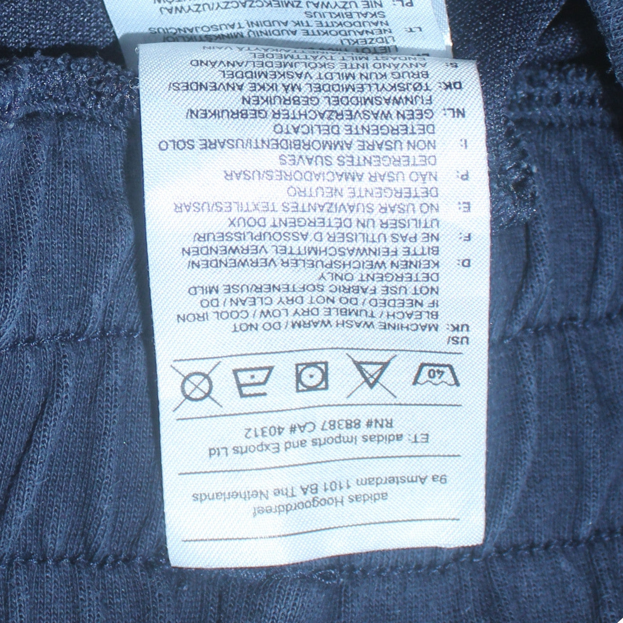 Adidas Women's Blue Sweatpants L 16-18 Cotton Regular Fit