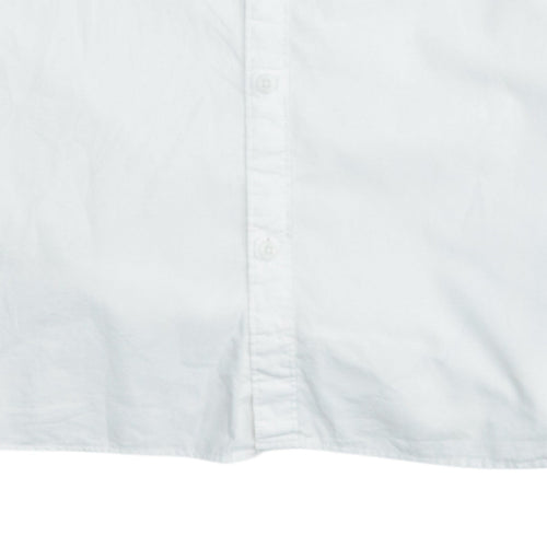 Tommy Jeans Men's White Short Sleeve Button-Up Cotton Shirt Size S