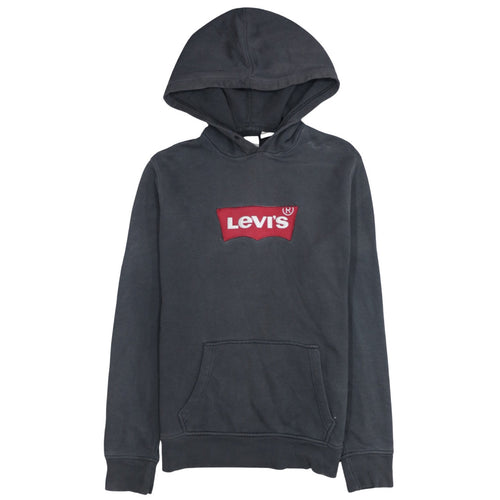 Levi's Men's Black Pullover Hoodie M Logo Fleece Sweatshirt