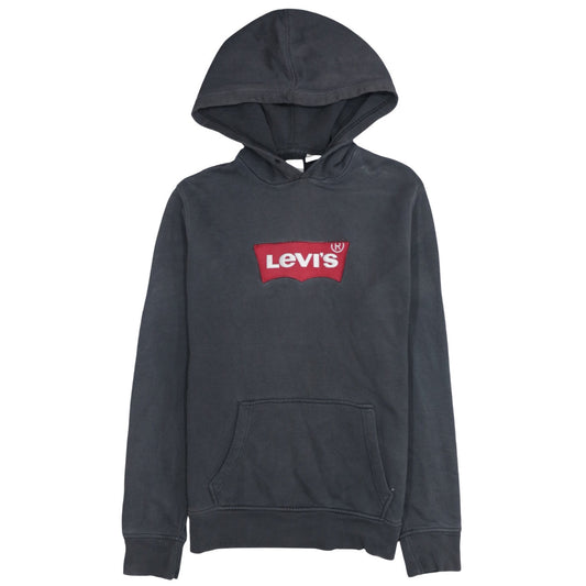 Levi's Men's Black Pullover Hoodie M Logo Fleece Sweatshirt