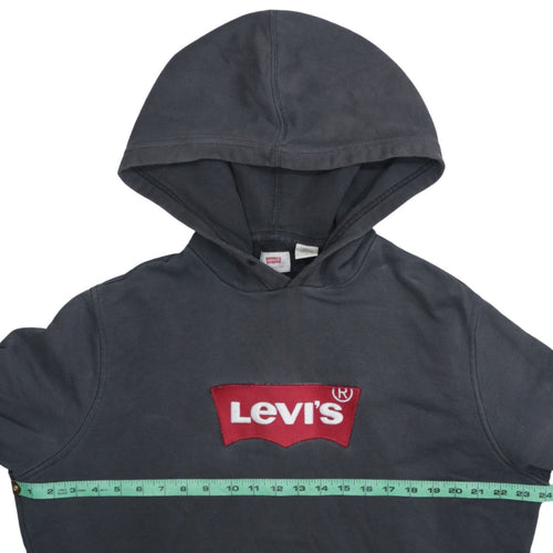 Levi's Men's Black Pullover Hoodie M Logo Fleece Sweatshirt
