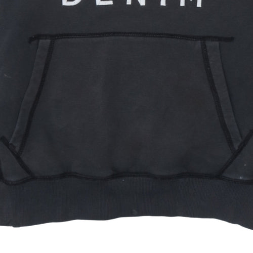 Tommy Hilfiger Denim Men’s Black Pullover Hoodie L Fleece Graphic