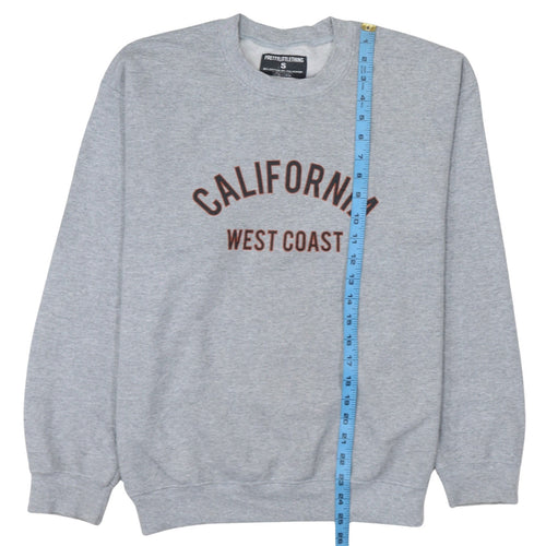 PrettyLittleThing Womens Grey California West Coast Pullover Sweatshirt Size S