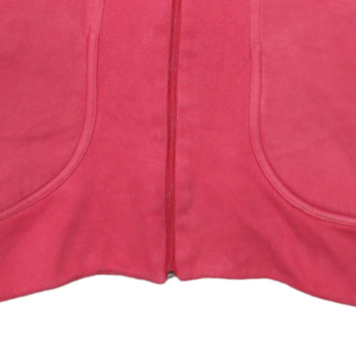 Adidas Women Pink Full Zip Hoodie Fleece Lined Size M