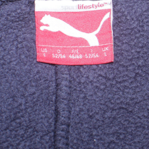 Puma Men's Blue Fleece Sweatpants L Regular Fit Casual Trousers