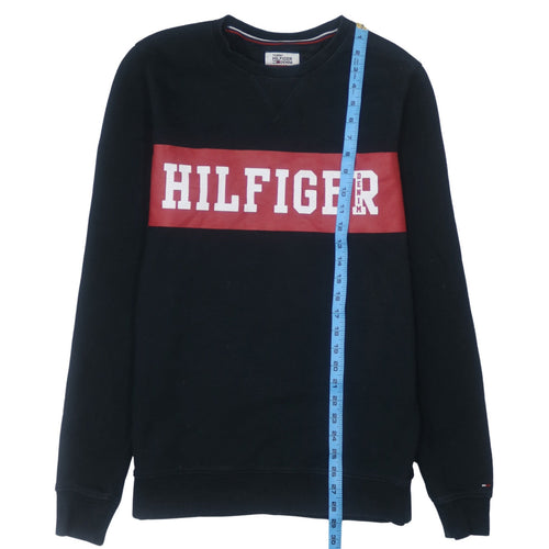 Tommy Hilfiger Denim Men's Black Logo Crew Neck Sweatshirt M