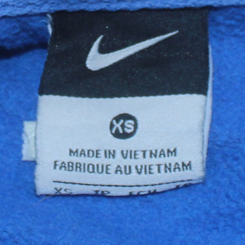 Nike Men's Blue XS 1/2 Zip Sweatshirt Fleece Embroidered Logo