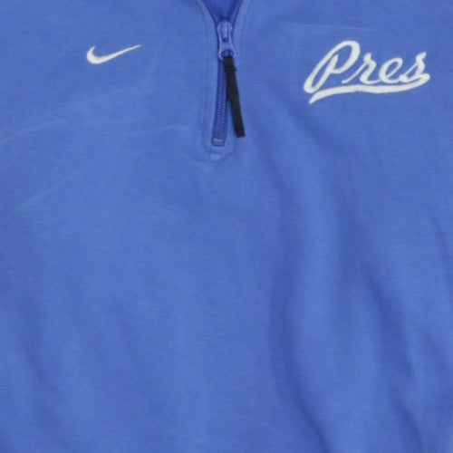 Nike Men's Blue XS 1/2 Zip Sweatshirt Fleece Embroidered Logo