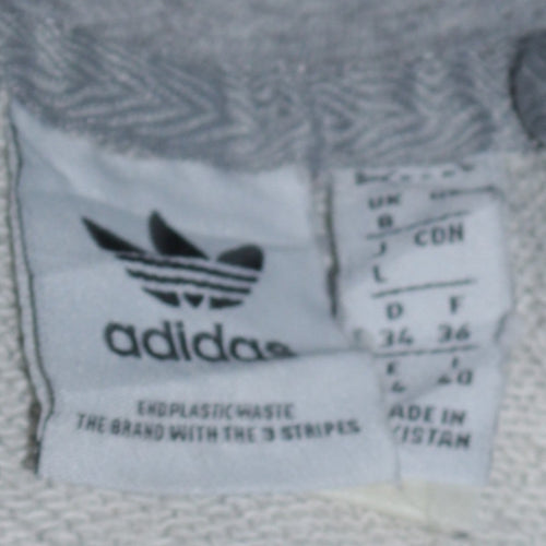 Adidas Women’s Grey Pullover Hoodie L Cotton Blend Casual