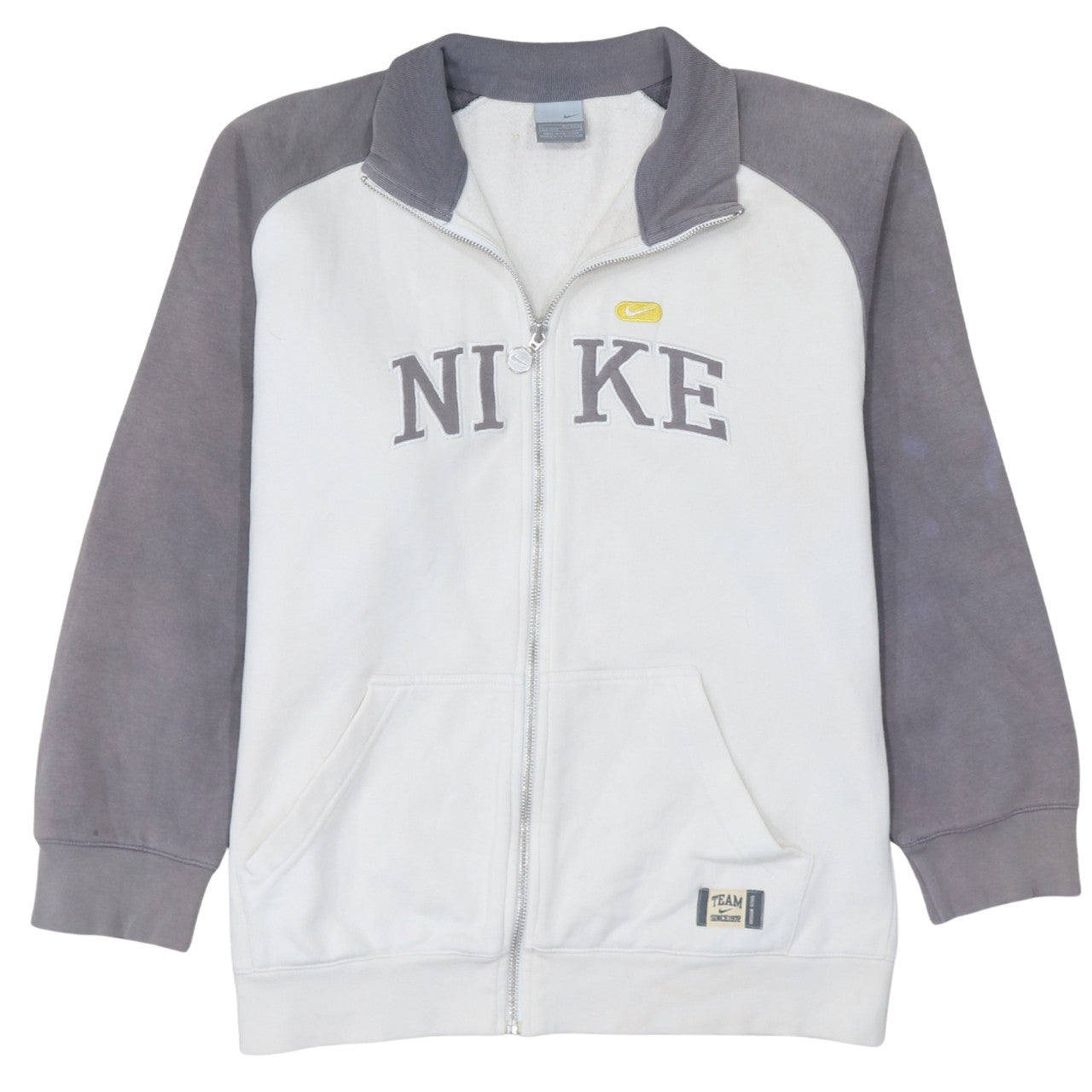 Nike Boys Grey Track Jacket Full Zip Fleece Lined 12-13 Years