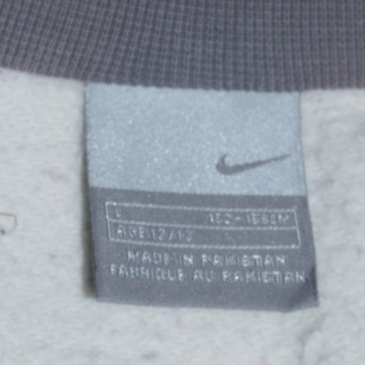 Nike Boys Grey Track Jacket Full Zip Fleece Lined 12-13 Years