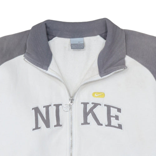 Nike Boys Grey Track Jacket Full Zip Fleece Lined 12-13 Years