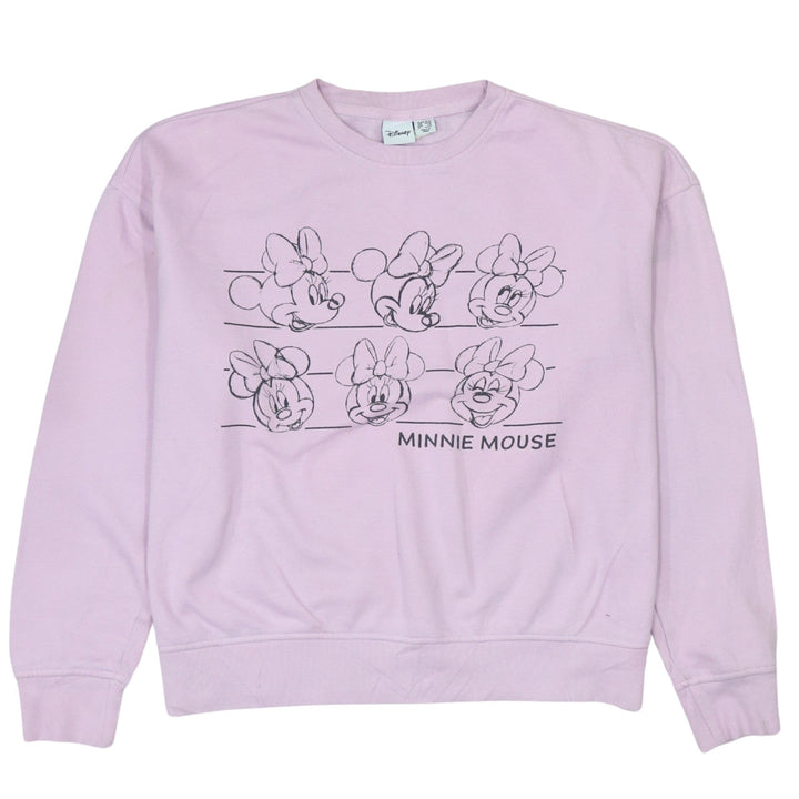 Primark Disney Women Pink Minnie Mouse Cotton Sweatshirt Size 10/12
